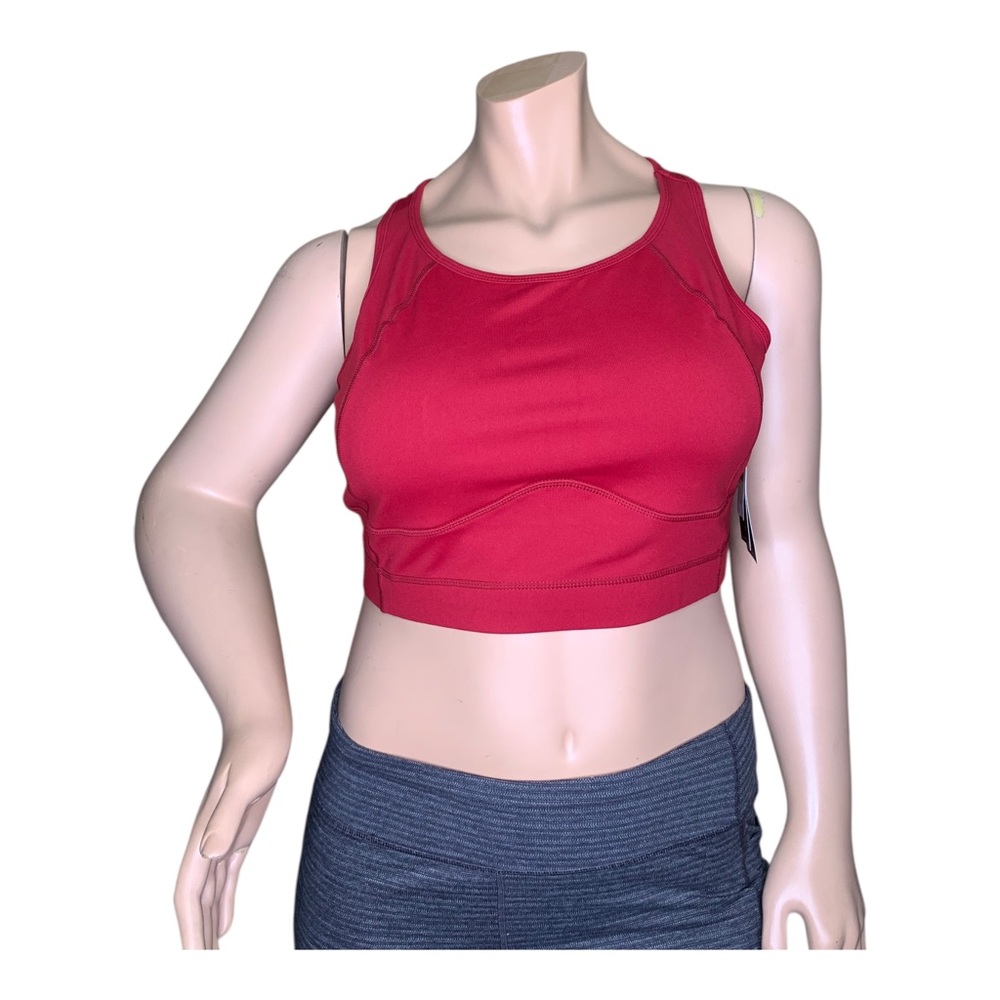 Torrid NWT Active Low Impact Longline Sport Bra Racer Back Red Size 2-2X 18-20